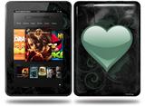 Glass Heart Grunge Seafoam Green Decal Style Skin fits Amazon Kindle Fire HD 8.9 inch