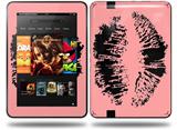 Big Kiss Black on Pink Decal Style Skin fits Amazon Kindle Fire HD 8.9 inch
