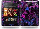 Twisted Garden Hot Pink and Blue Decal Style Skin fits Amazon Kindle Fire HD 8.9 inch