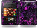 Twisted Garden Purple and Hot Pink Decal Style Skin fits Amazon Kindle Fire HD 8.9 inch