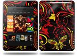 Twisted Garden Red and Yellow Decal Style Skin fits Amazon Kindle Fire HD 8.9 inch
