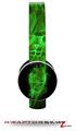 Flaming Fire Skull Green Decal Style Skin (fits Sol Republic Tracks Headphones - HEADPHONES NOT INCLUDED) 