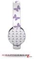 Pastel Butterflies Purple on White Decal Style Skin (fits Sol Republic Tracks Headphones - HEADPHONES NOT INCLUDED) 