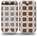 Squared Chocolate Brown - Decal Style Skin (fits Samsung Galaxy S III S3)
