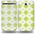 Boxed Sage Green - Decal Style Skin (fits Samsung Galaxy S III S3)
