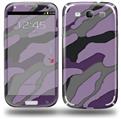 Camouflage Purple - Decal Style Skin (fits Samsung Galaxy S III S3)