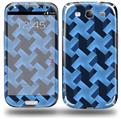 Retro Houndstooth Blue - Decal Style Skin (fits Samsung Galaxy S III S3)