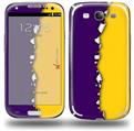 Ripped Colors Purple Yellow - Decal Style Skin (fits Samsung Galaxy S III S3)