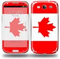 Canadian Canada Flag - Decal Style Skin (fits Samsung Galaxy S III S3)