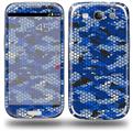 HEX Mesh Camo 01 Blue Bright - Decal Style Skin (fits Samsung Galaxy S III S3)
