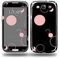 Lots of Dots Pink on Black - Decal Style Skin (fits Samsung Galaxy S III S3)