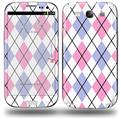 Argyle Pink and Blue - Decal Style Skin (fits Samsung Galaxy S III S3)