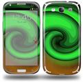 Alecias Swirl 01 Green - Decal Style Skin (fits Samsung Galaxy S III S3)