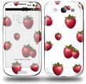 Strawberries on White - Decal Style Skin (fits Samsung Galaxy S III S3)