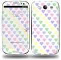Pastel Hearts on White - Decal Style Skin (fits Samsung Galaxy S III S3)