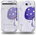 Mushrooms Purple - Decal Style Skin (fits Samsung Galaxy S III S3)