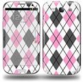 Argyle Pink and Gray - Decal Style Skin (fits Samsung Galaxy S III S3)
