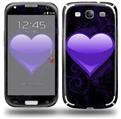 Glass Heart Grunge Purple - Decal Style Skin (fits Samsung Galaxy S III S3)