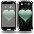 Glass Heart Grunge Seafoam Green - Decal Style Skin (fits Samsung Galaxy S III S3)