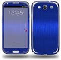 Simulated Brushed Metal Blue - Decal Style Skin (fits Samsung Galaxy S III S3)