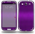 Simulated Brushed Metal Purple - Decal Style Skin (fits Samsung Galaxy S III S3)
