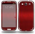 Simulated Brushed Metal Red - Decal Style Skin (fits Samsung Galaxy S III S3)