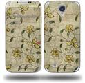 Flowers and Berries Yellow - Decal Style Skin (fits Samsung Galaxy S IV S4)