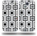 Squares In Squares - Decal Style Skin (fits Samsung Galaxy S IV S4)