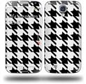 Houndstooth Black and White - Decal Style Skin (fits Samsung Galaxy S IV S4)