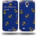 Anchors Away Blue - Decal Style Skin (fits Samsung Galaxy S IV S4)