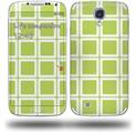 Squared Sage Green - Decal Style Skin (fits Samsung Galaxy S IV S4)
