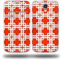 Boxed Red - Decal Style Skin (fits Samsung Galaxy S IV S4)