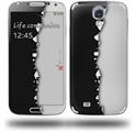 Ripped Colors Black Gray - Decal Style Skin (fits Samsung Galaxy S IV S4)