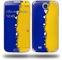 Ripped Colors Blue Yellow - Decal Style Skin (fits Samsung Galaxy S IV S4)