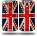 Painted Faded and Cracked Union Jack British Flag - Decal Style Skin (fits Samsung Galaxy S IV S4)