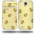 Anchors Away Yellow Sunshine - Decal Style Skin (fits Samsung Galaxy S IV S4)