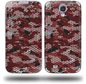 HEX Mesh Camo 01 Red - Decal Style Skin (fits Samsung Galaxy S IV S4)
