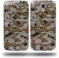 HEX Mesh Camo 01 Tan - Decal Style Skin (fits Samsung Galaxy S IV S4)
