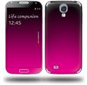 Smooth Fades Hot Pink Black - Decal Style Skin (fits Samsung Galaxy S IV S4)