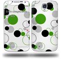 Lots of Dots Green on White - Decal Style Skin (fits Samsung Galaxy S IV S4)