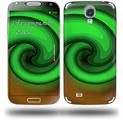 Alecias Swirl 01 Green - Decal Style Skin (fits Samsung Galaxy S IV S4)
