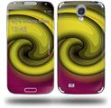 Alecias Swirl 01 Yellow - Decal Style Skin (fits Samsung Galaxy S IV S4)