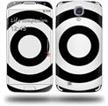 Bullseye Black and White - Decal Style Skin (fits Samsung Galaxy S IV S4)