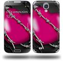 Barbwire Heart Hot Pink - Decal Style Skin (fits Samsung Galaxy S IV S4)