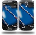 Barbwire Heart Blue - Decal Style Skin (fits Samsung Galaxy S IV S4)