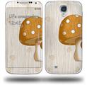 Mushrooms Orange - Decal Style Skin (fits Samsung Galaxy S IV S4)