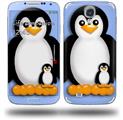Penguins on Blue - Decal Style Skin (fits Samsung Galaxy S IV S4)