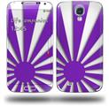 Rising Sun Japanese Flag Purple - Decal Style Skin (fits Samsung Galaxy S IV S4)
