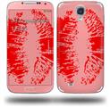 Big Kiss Red Lips on Pink - Decal Style Skin (fits Samsung Galaxy S IV S4)
