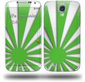 Rising Sun Japanese Flag Green - Decal Style Skin (fits Samsung Galaxy S IV S4)